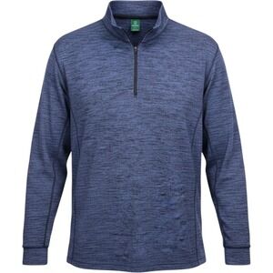 Pro Tour Men's Quarter Zip Pullover Golf Performance Shirt XXL Blue Space Dye
